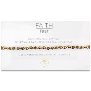 Faith Over Fear Pyrite Bracelet