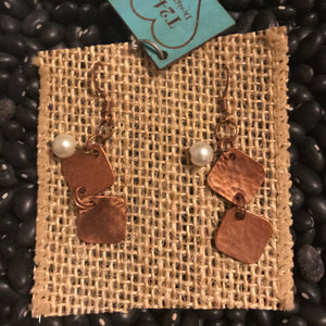 Copper Squares Earrings