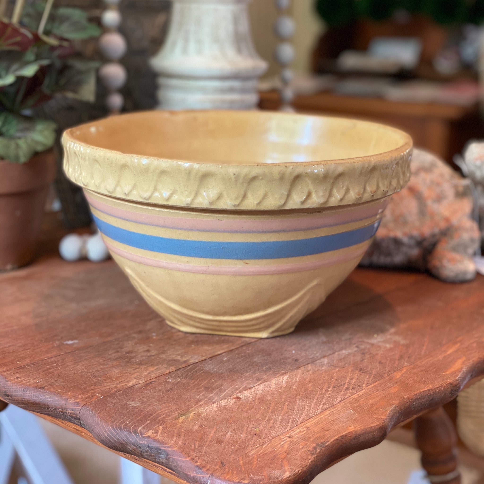 Antique Stoneware 7.75 Crock Dough Bowl, Primitive Beige Mixing Bowl –  ThriftyWhitney
