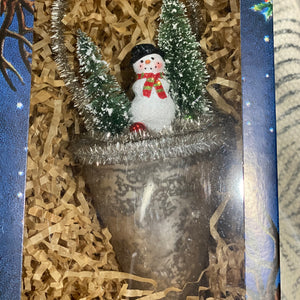 Silver cone snowman