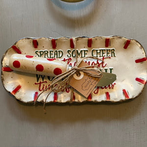 Spread some cheer butter dish