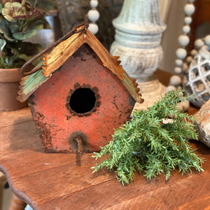 Vintage rusted birdhouse