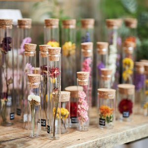 Dried floral test tubes
