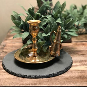 Brass Candle Holder and Snifter