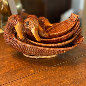 Wicker duck nesting baskets