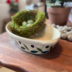 Oval baking dish  “Olive”  (found)