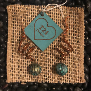 Copper Spring Earrings