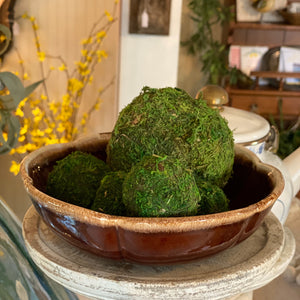 McCoy brown drip scalloped bowl