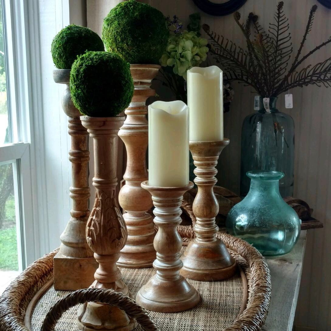 Wood Candlestick - Pine Grove Trading Company